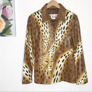 Leather Jacket Cheetah Print.